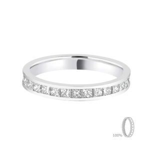 Princess Cut Diamond Channel Set Full Eternity