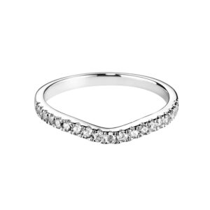 RBC Pave Set Diamonds wishbone Half Band Eternity