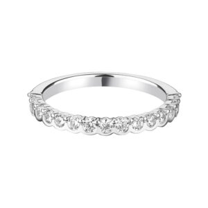 Scollop Claw Set Half Eternity Band