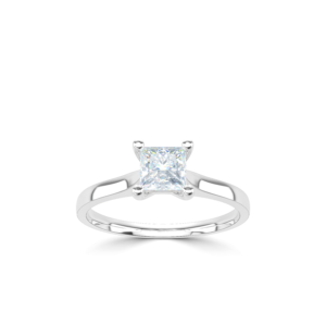 Four Claw Princess Cut Diamonds on a Court Band