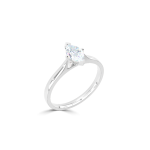 Four Claw Marquise cut Diamonds with Tapered shoulders