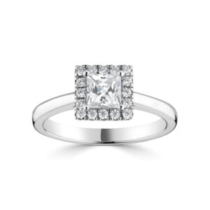 Princess Cut and RBC Diamond Cluster ring
