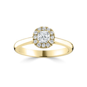 Cushion Cut Diamond Cluster Ring