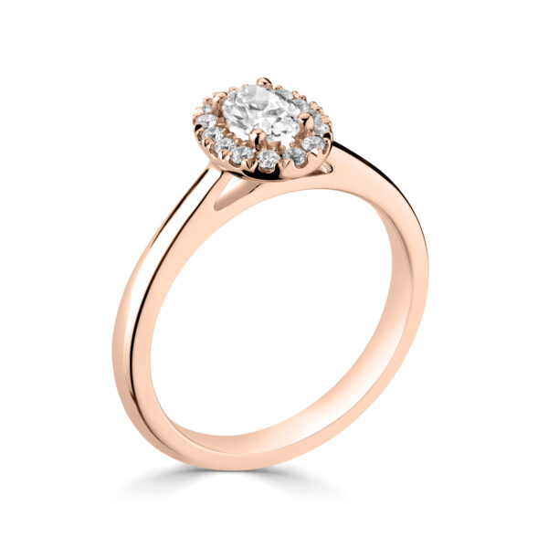 Oval Centre with micro set RBC diamonds Cluster ring - Streets Jewellers